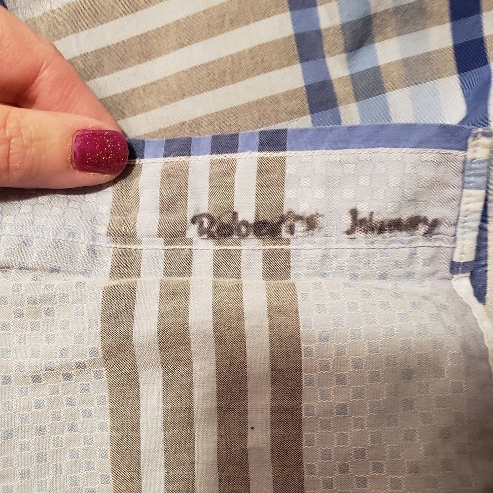 Bugatchi Plaid Button Down Shirt Flip Cuff Shirt - Picture 8 of 8